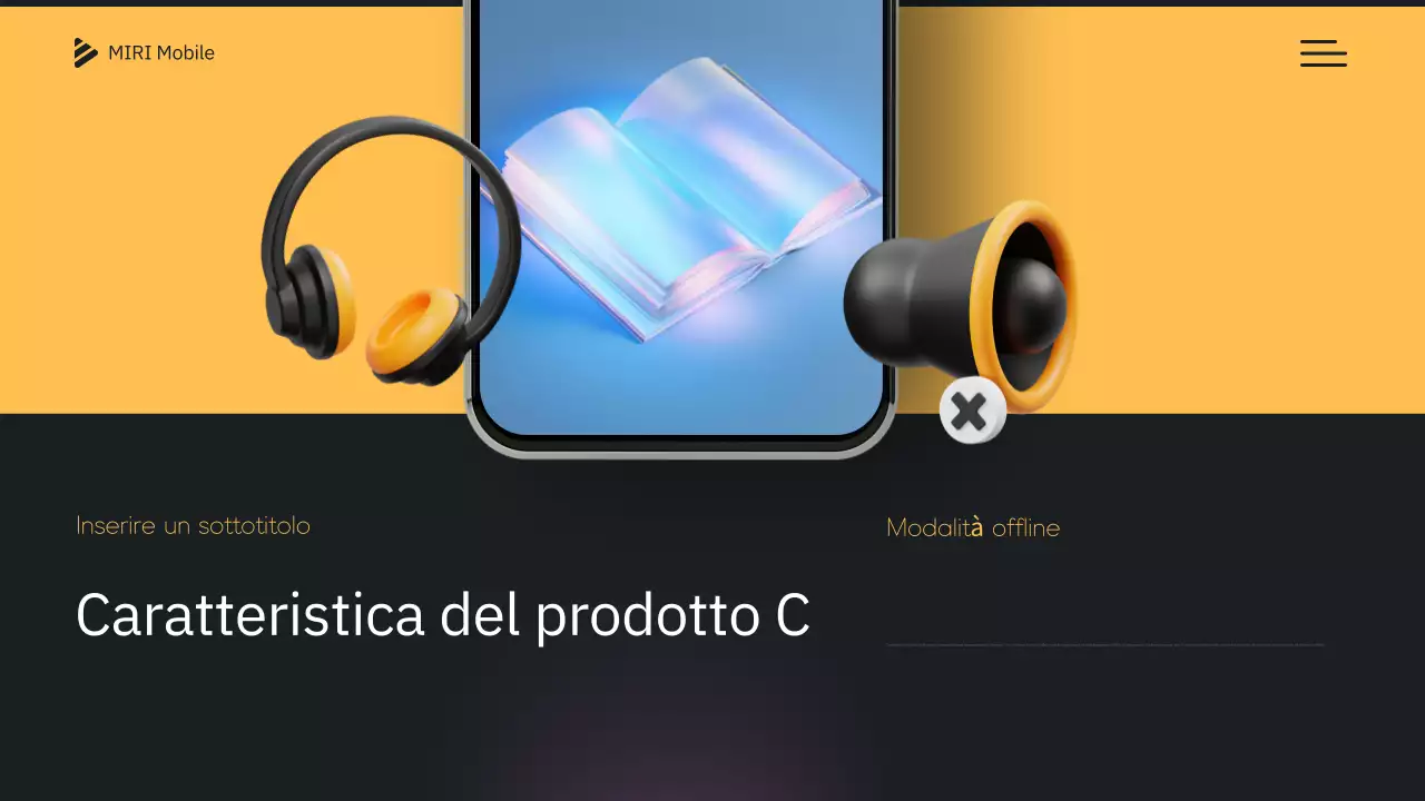 Introduzione mobile gialla e moderna