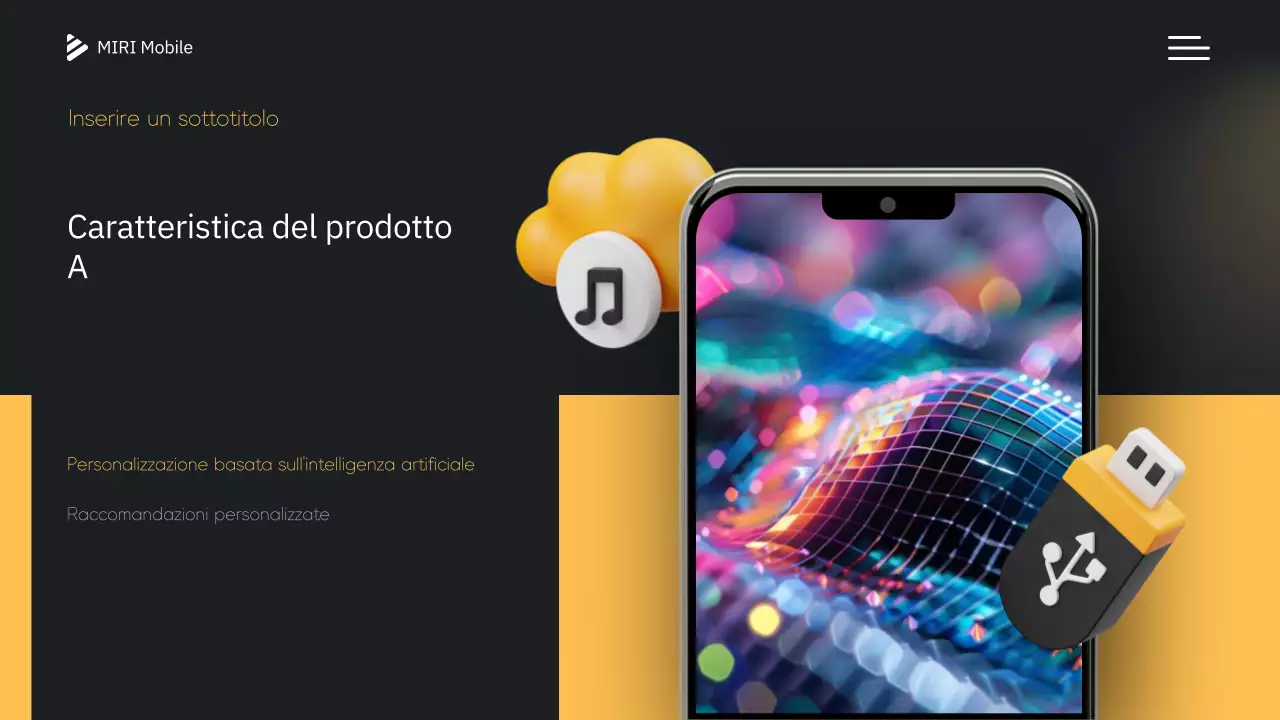 Introduzione mobile gialla e moderna
