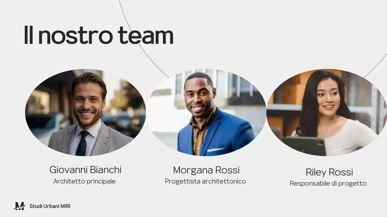 Presentazione del portafoglio di architettura in nero e grigio