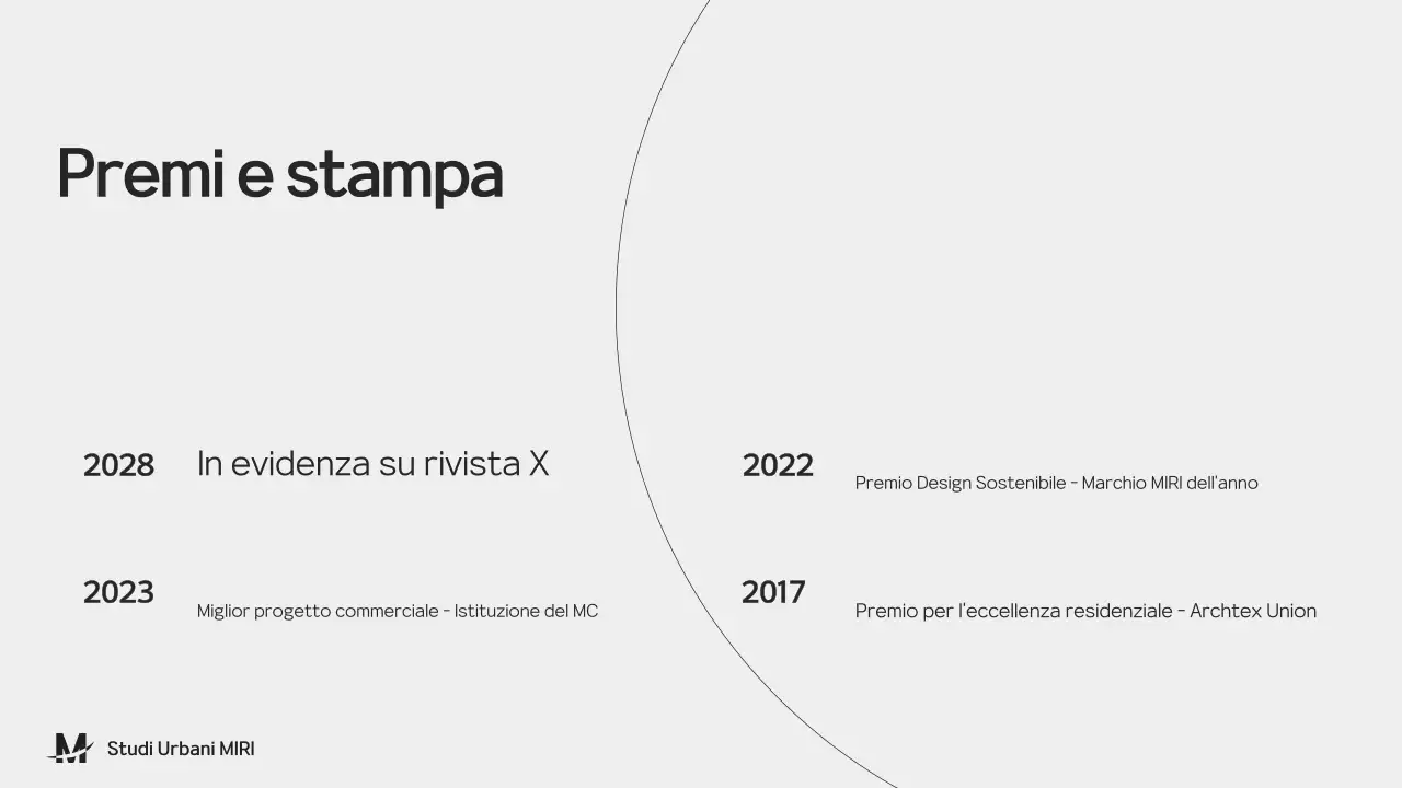 Presentazione del portafoglio di architettura in nero e grigio