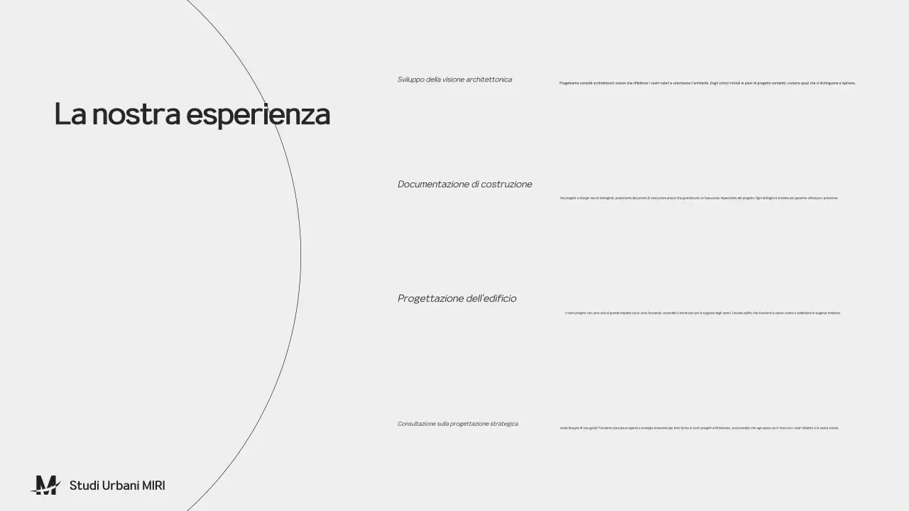 Presentazione del portafoglio di architettura in nero e grigio