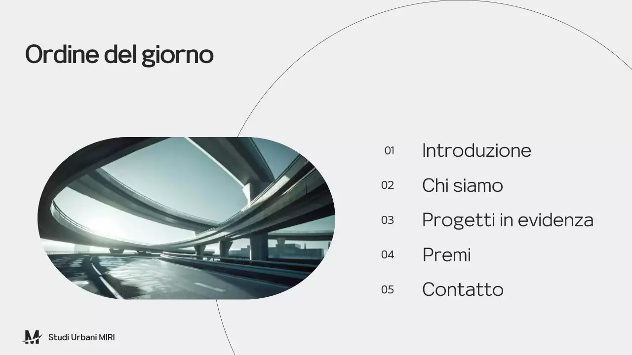 Presentazione del portafoglio di architettura in nero e grigio