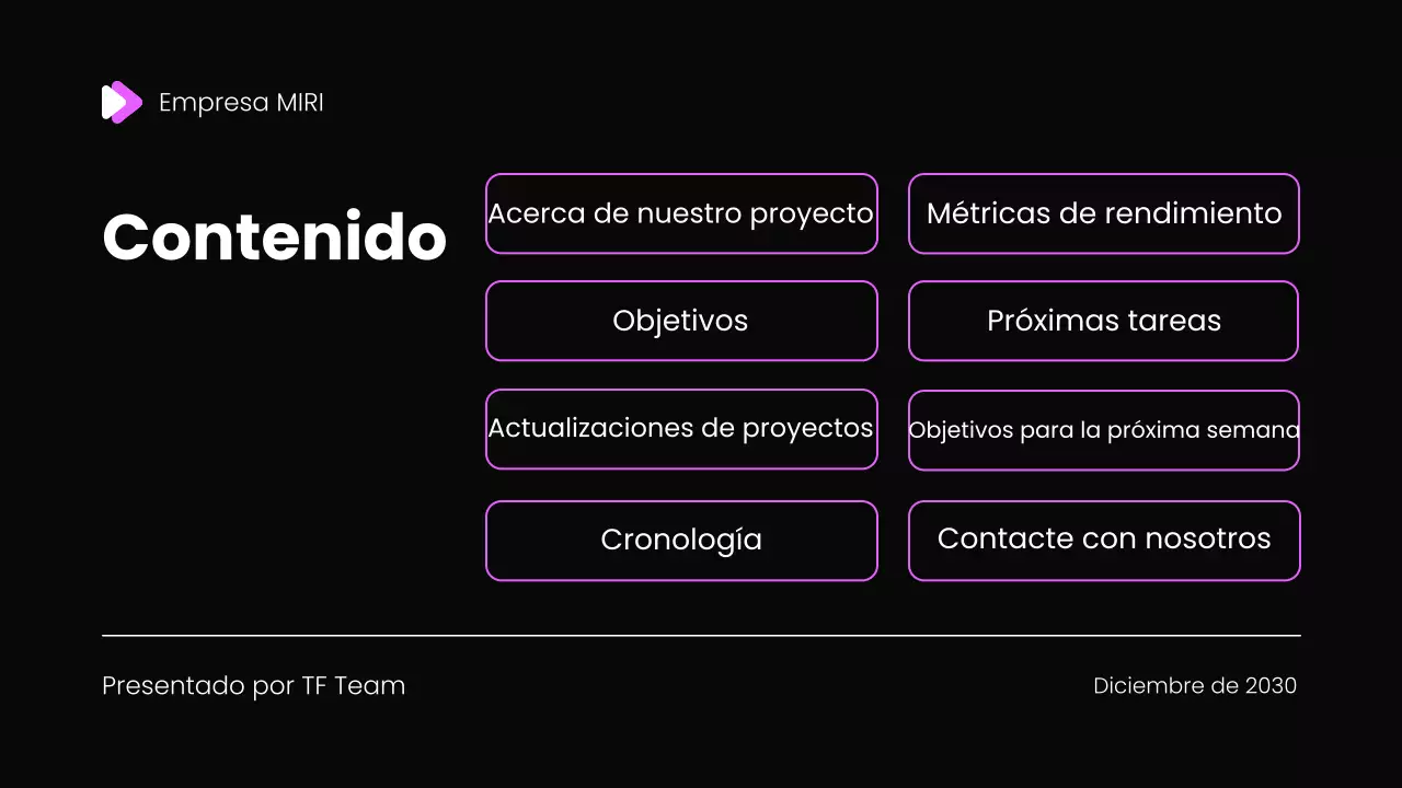 Plantilla de presentación del informe de revisión mensual