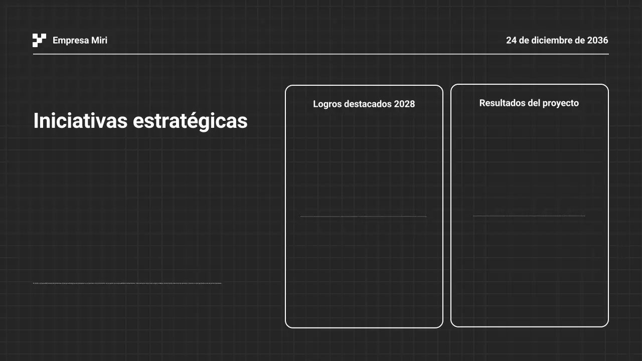 Presentación en blanco y negro del Informe Empresarial Anual