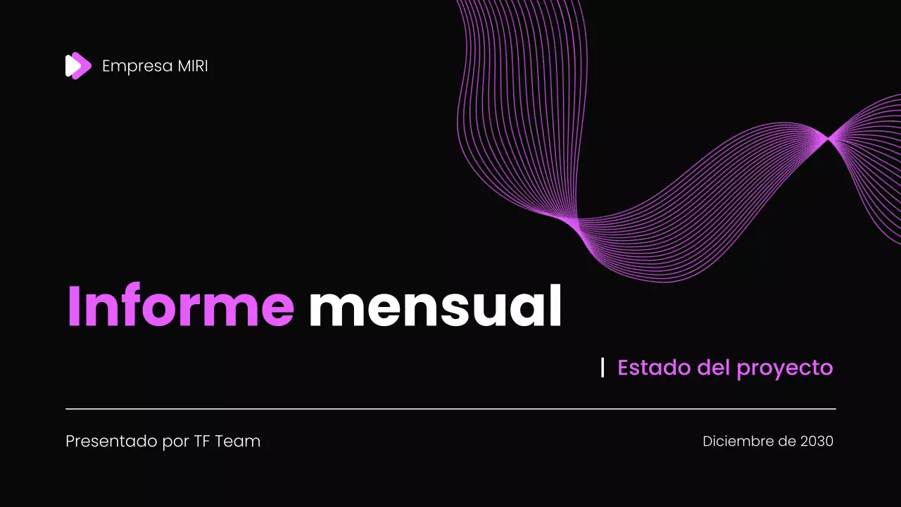 Plantilla de presentación del informe de revisión mensual