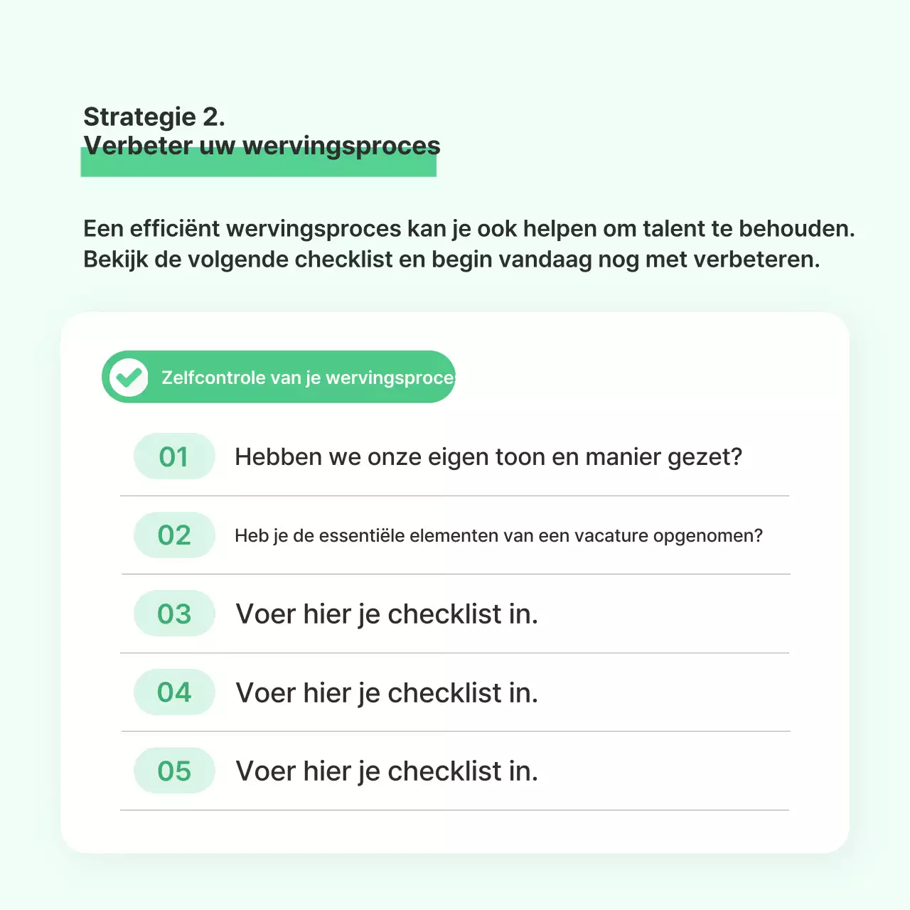 Mint Tidy Handleiding voor bedrijfsstrategie