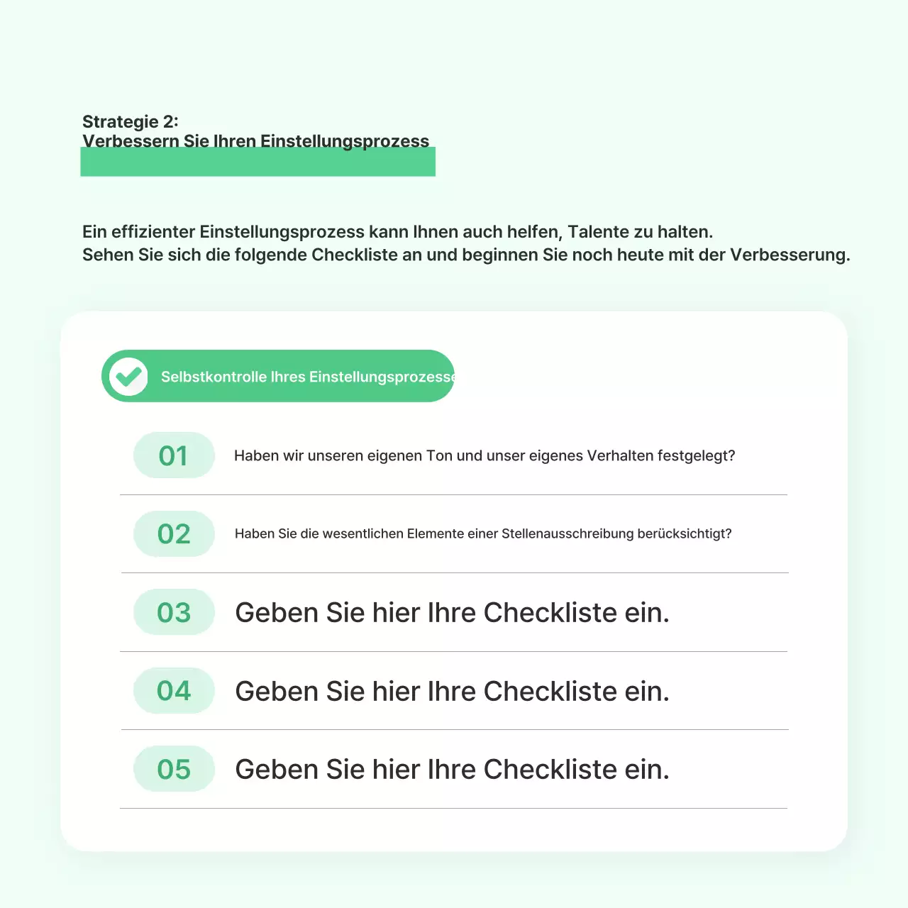 Mint Tidy Handbuch zur Unternehmensstrategie