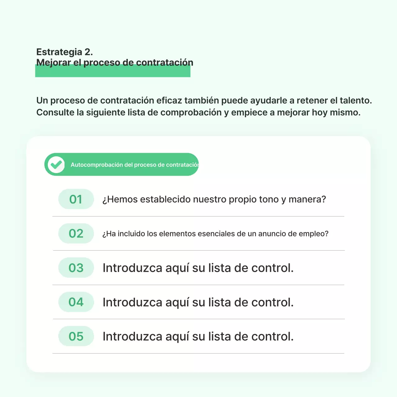 Manual de estrategia empresarial de Mint Tidy