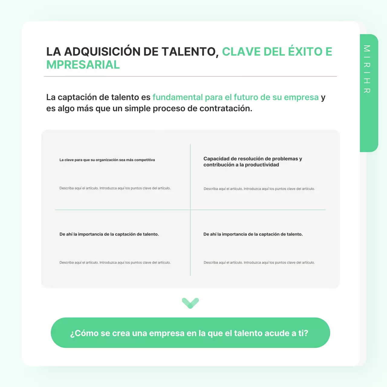Manual de estrategia empresarial de Mint Tidy