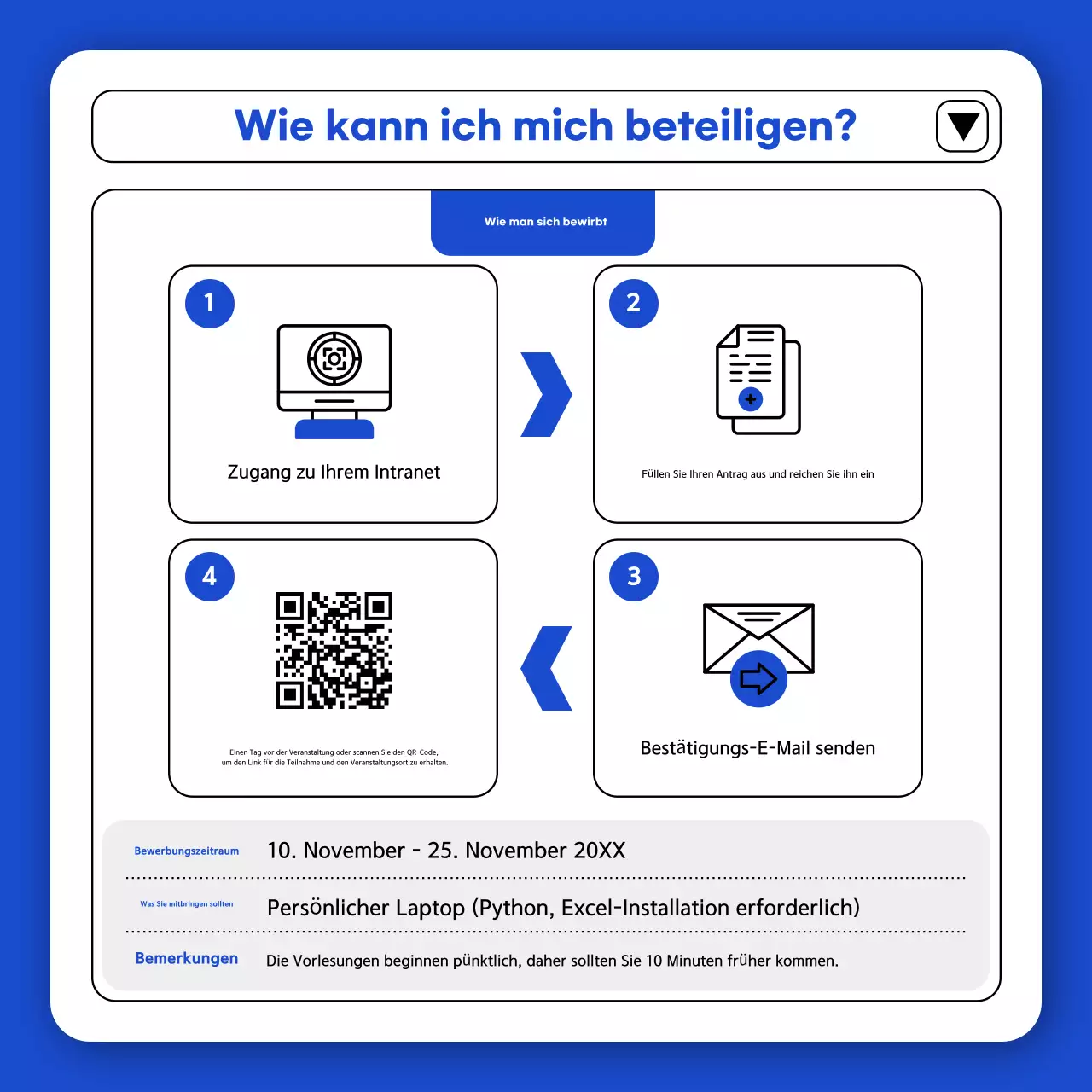 Blue Modern Education Anzeige