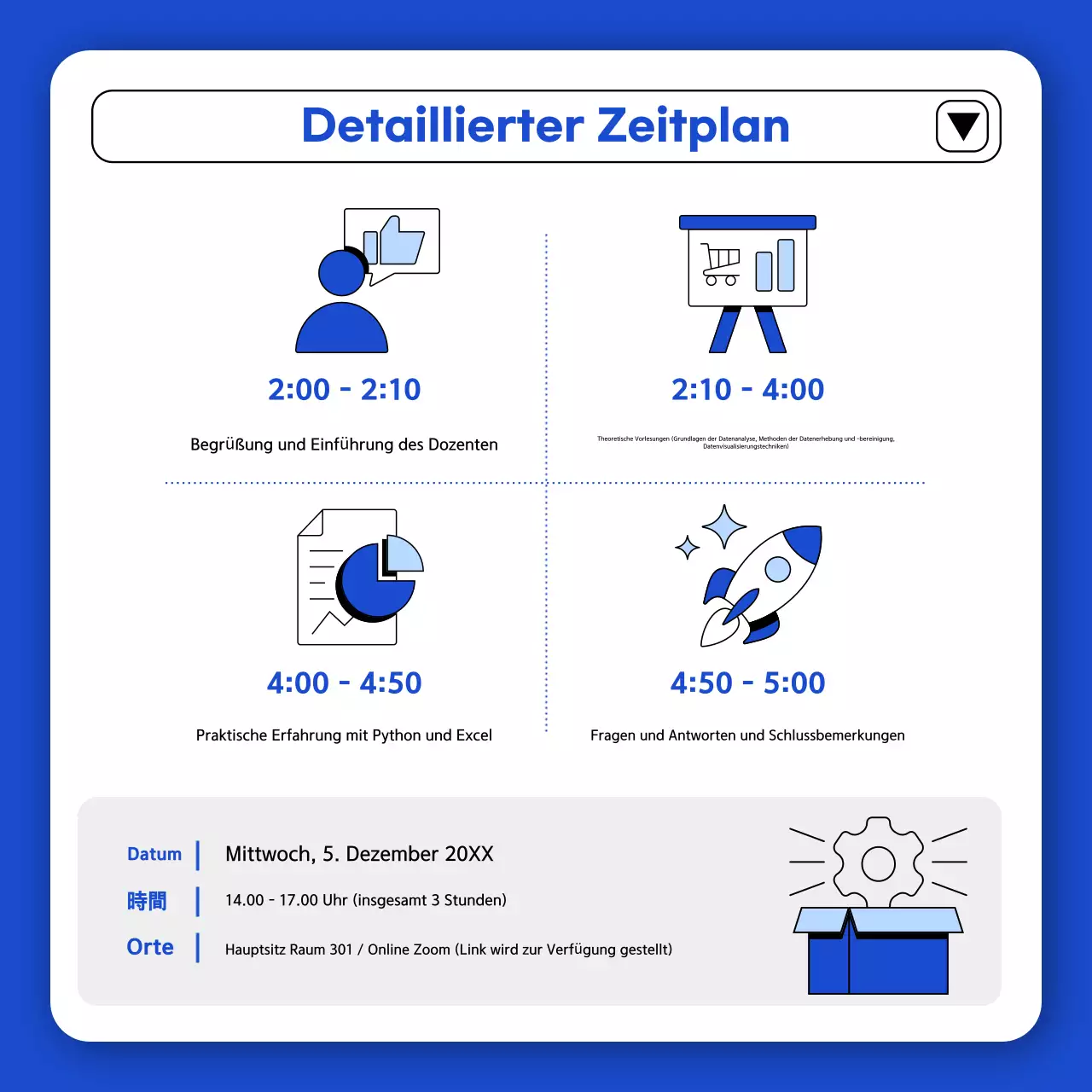 Blue Modern Education Anzeige