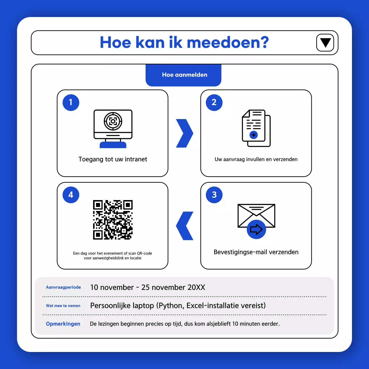 Blauw Modern Onderwijs Advertentie