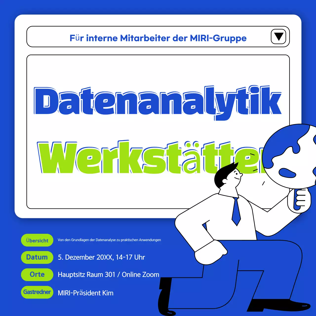 Blue Modern Education Anzeige