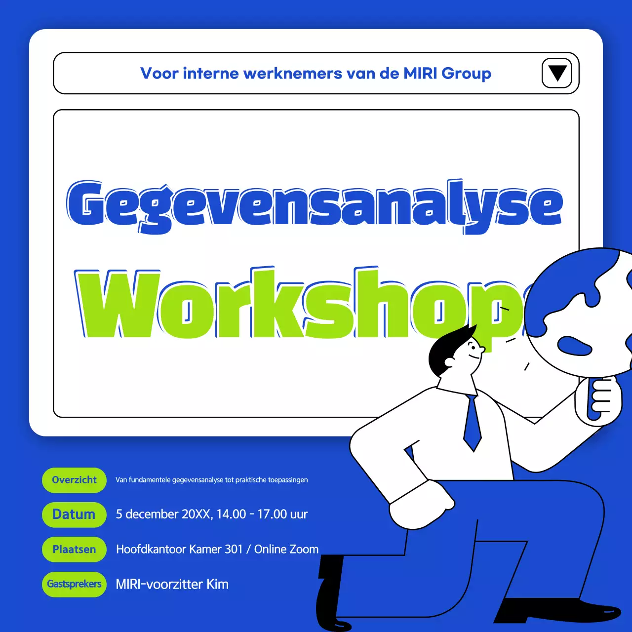 Blauw Modern Onderwijs Advertentie