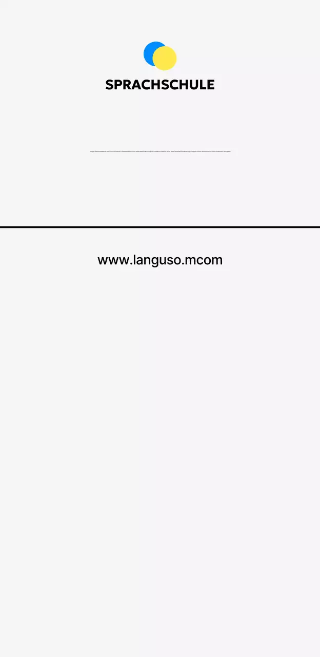 Werbung für eine moderne Fremdsprachenschule mit Glühbirnen-Illustrationen