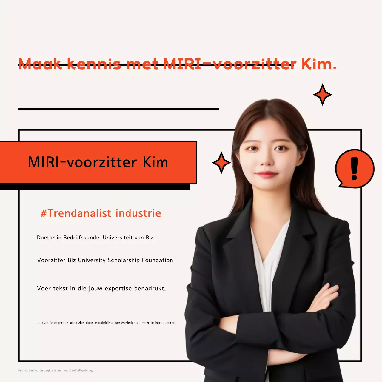 Oranje Modern Interview Advertentie