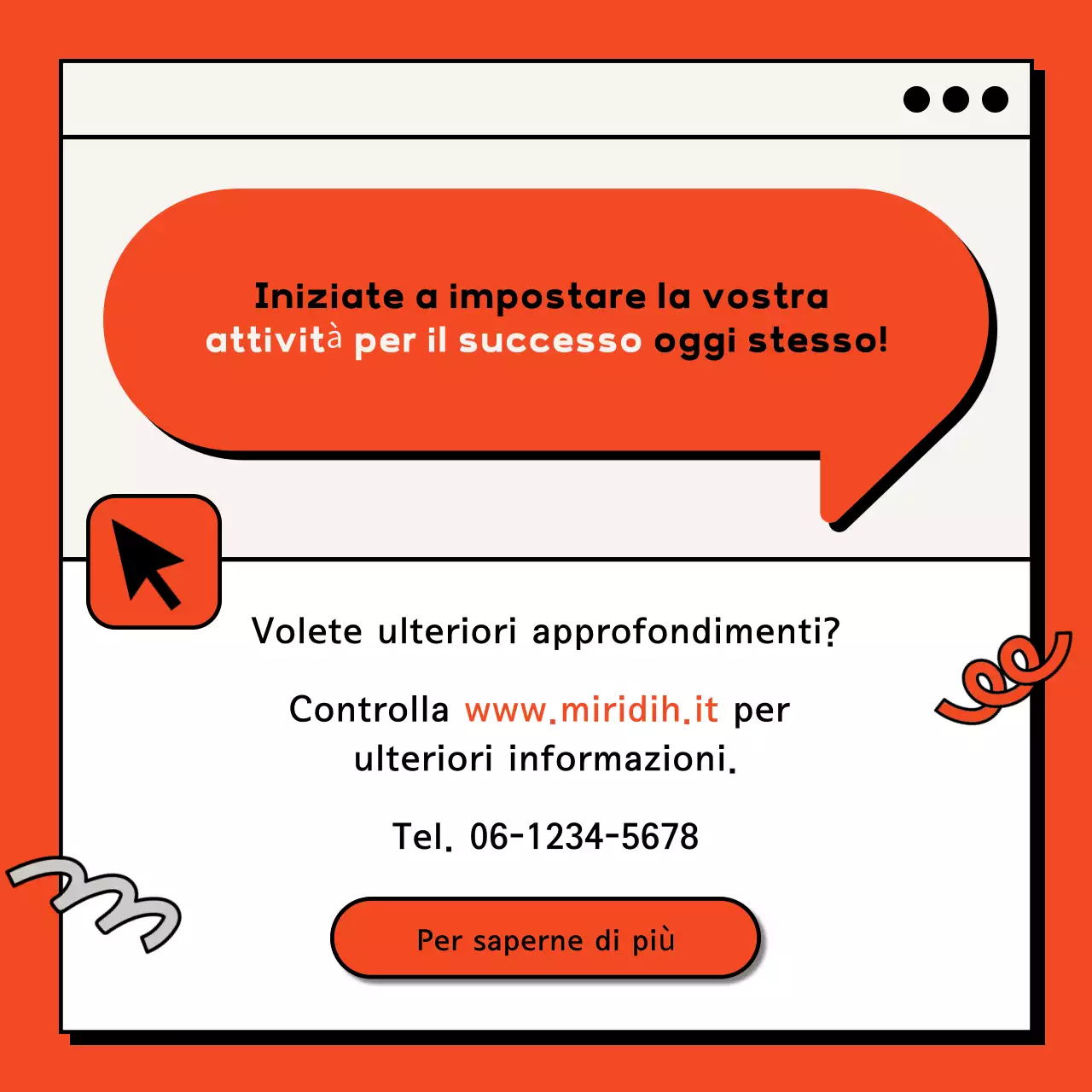 Annuncio di intervista moderna arancione