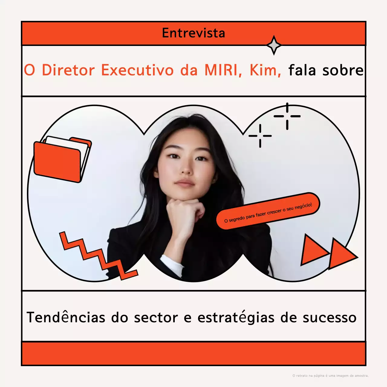Anúncio de entrevista laranja moderno
