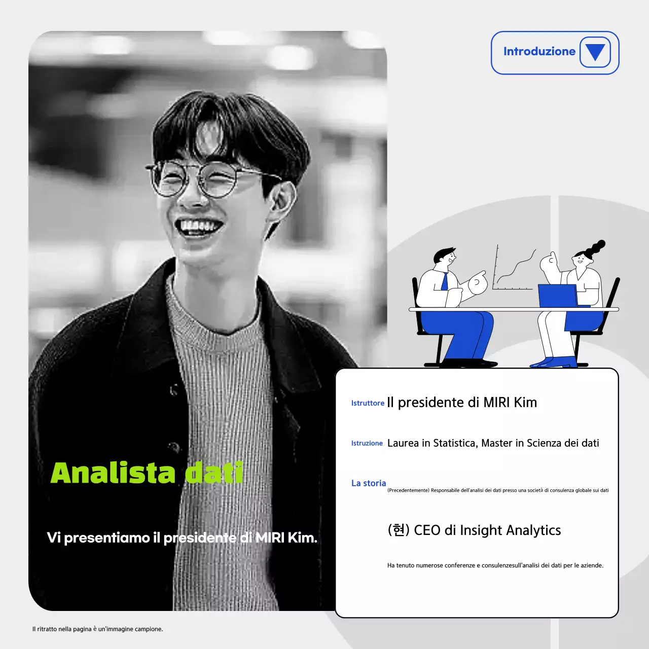 Annuncio blu sull'istruzione moderna