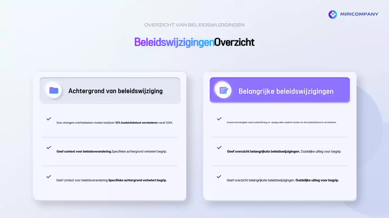 Blauw Modern Beleid Uitgelegd