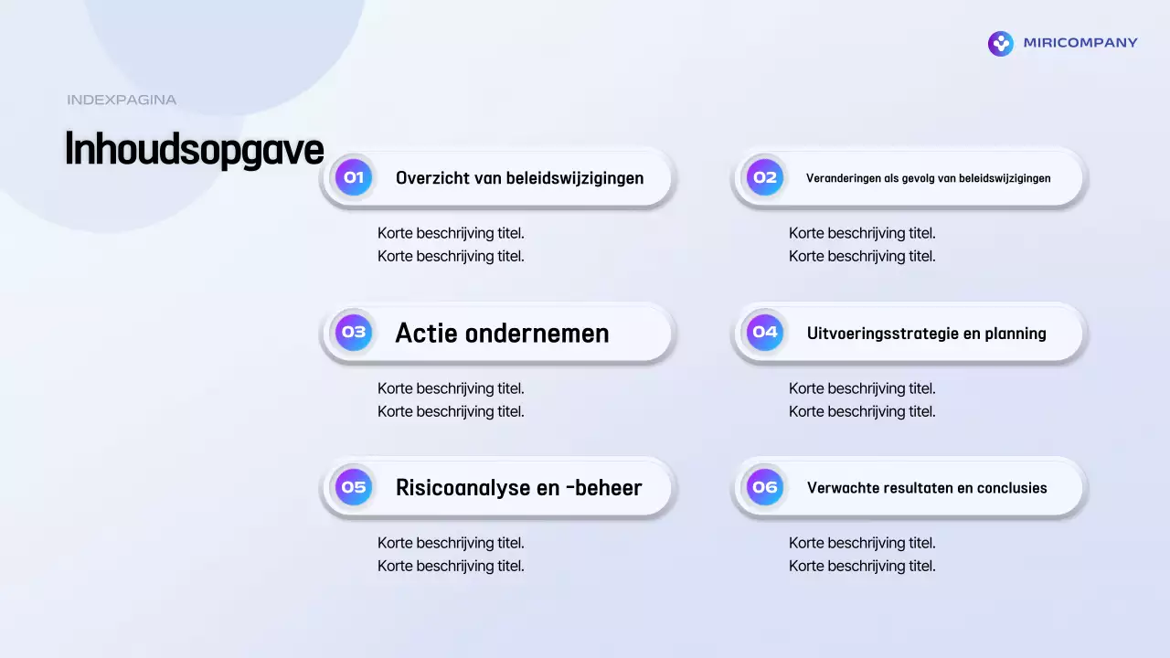 Blauw Modern Beleid Uitgelegd