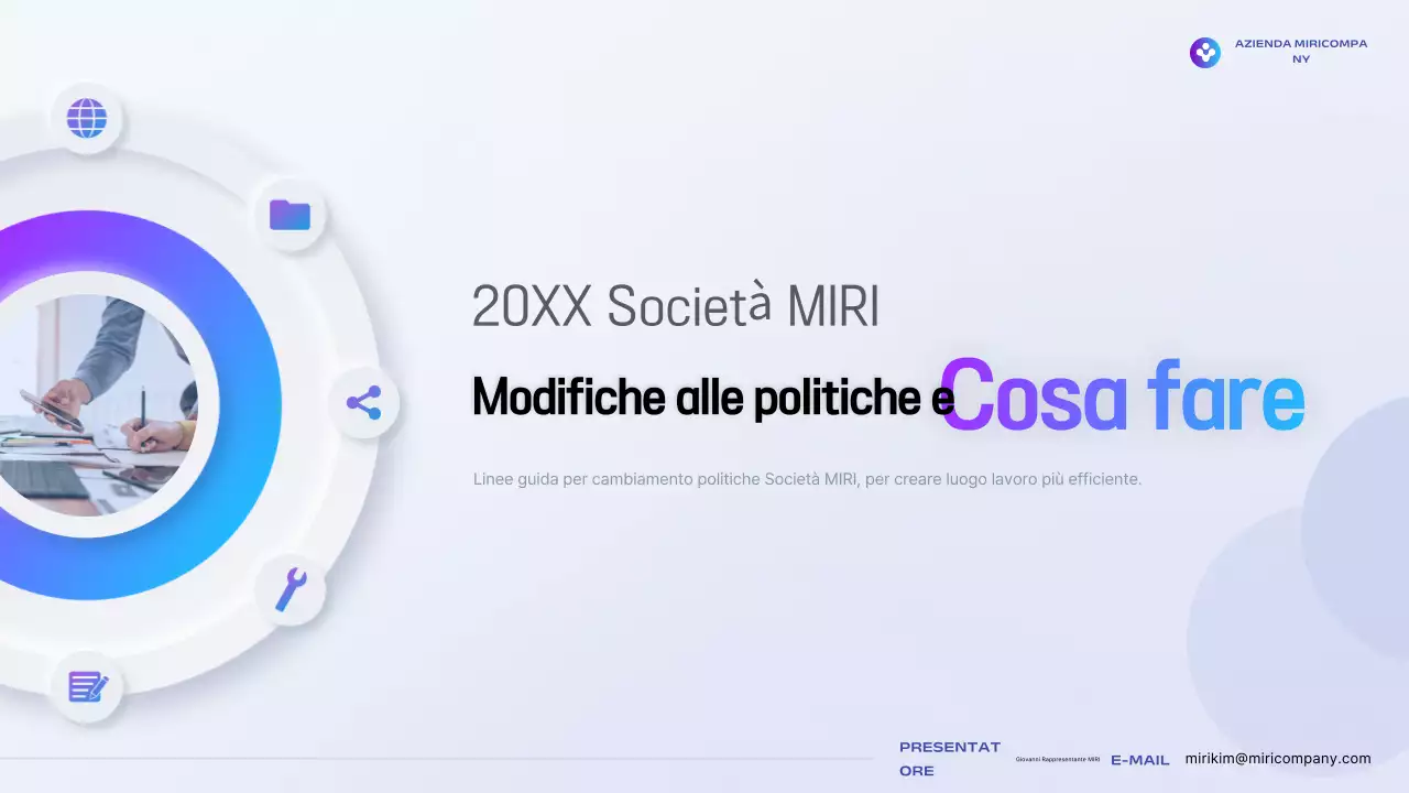 Spiegazione della politica Blue Modern