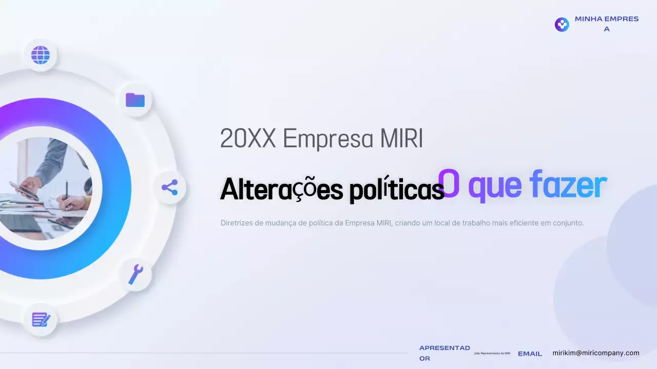 Explicação da política Blue Modern