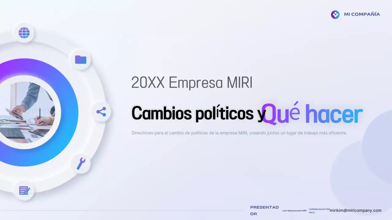 Explicación de la política Blue Modern