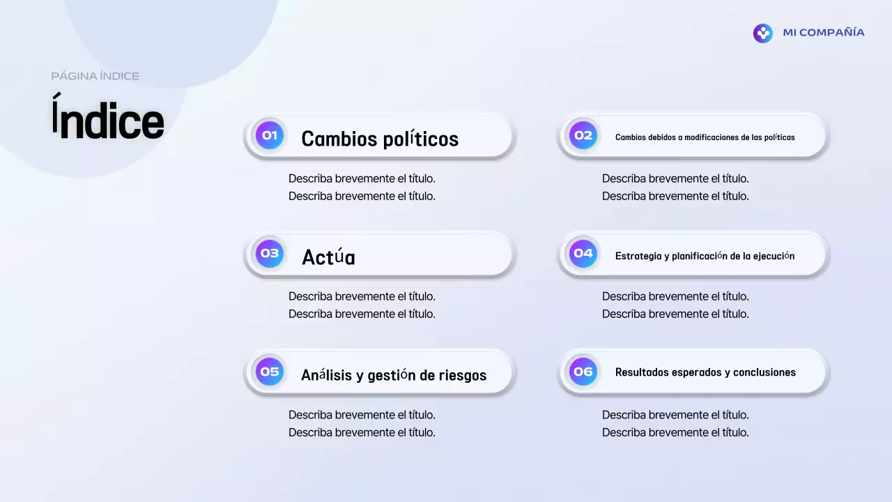 Explicación de la política Blue Modern