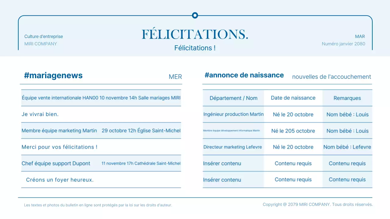 Promouvoir les actualités commerciales modernes et bleues