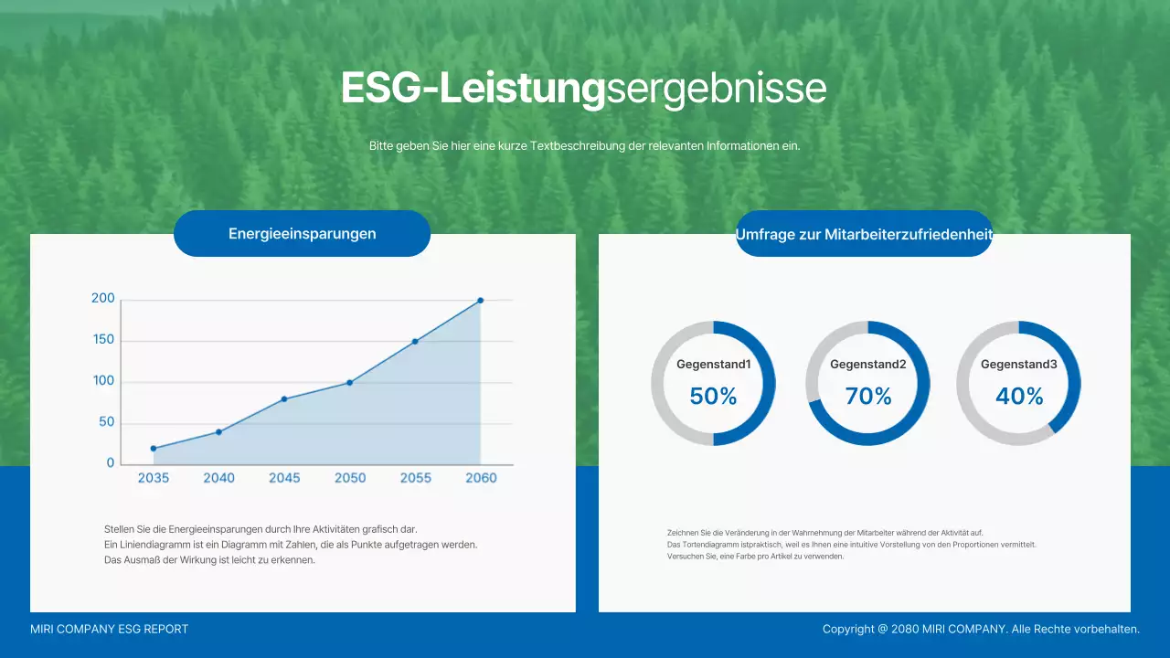 Grüner moderner Umweltbericht