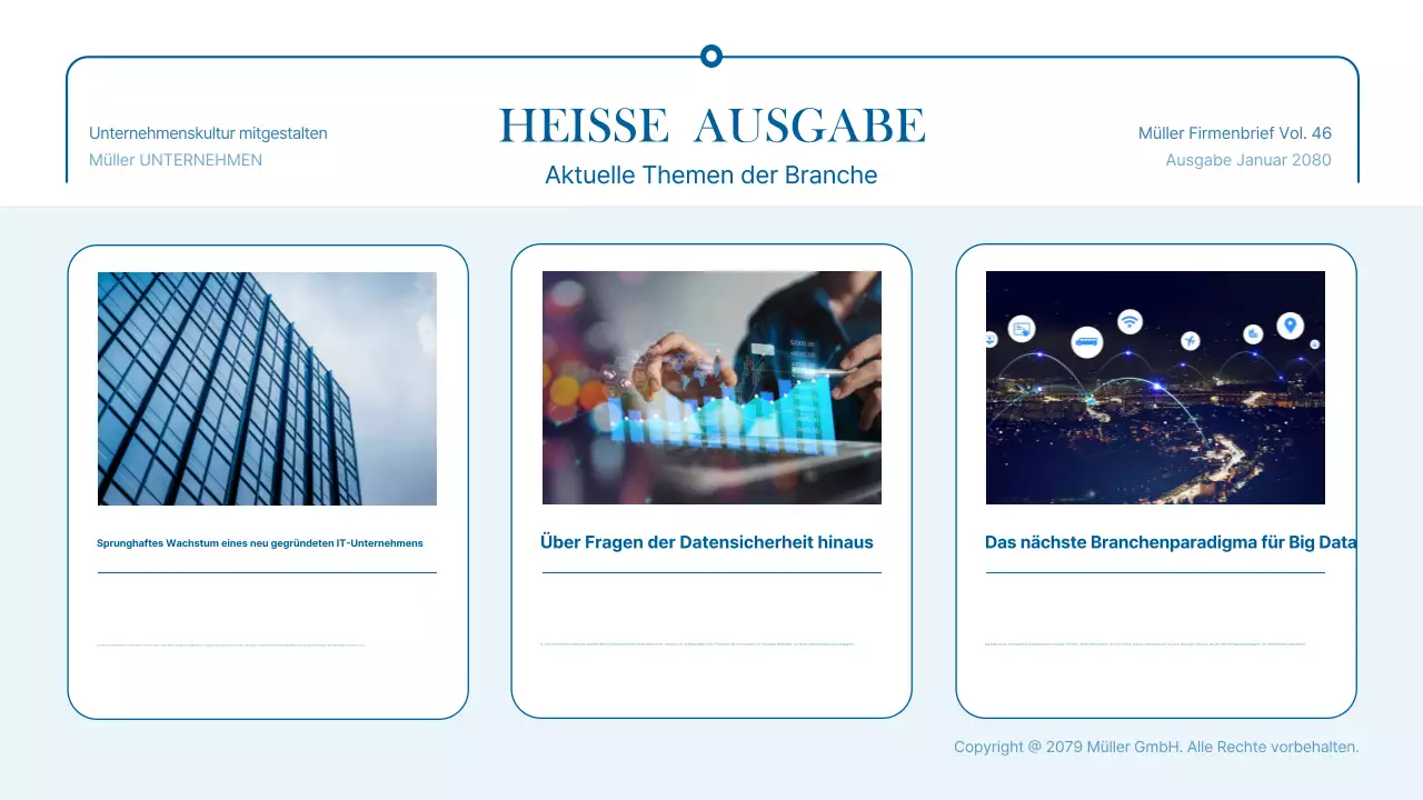 Förderung der blauen modernen Wirtschaftsnachrichten