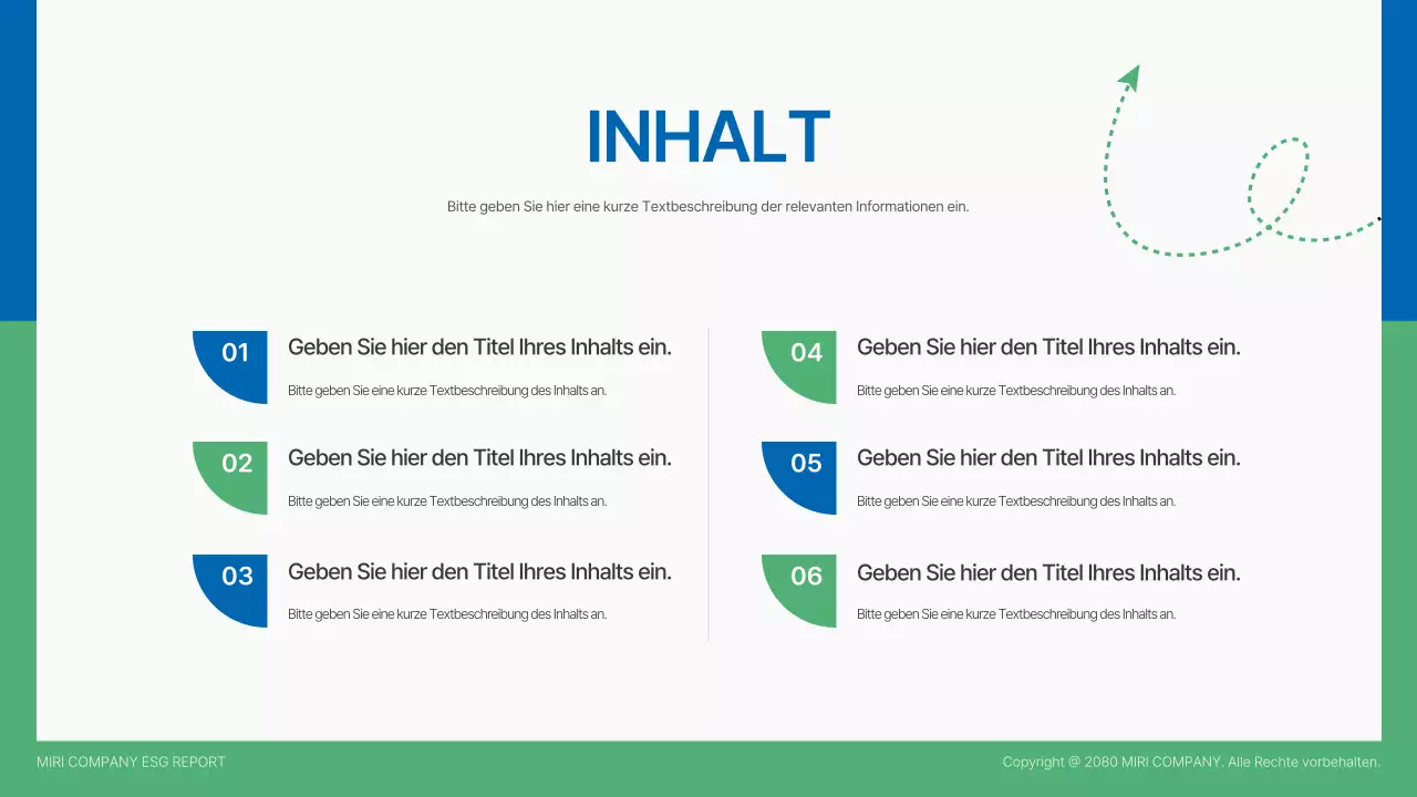 Grüner moderner Umweltbericht
