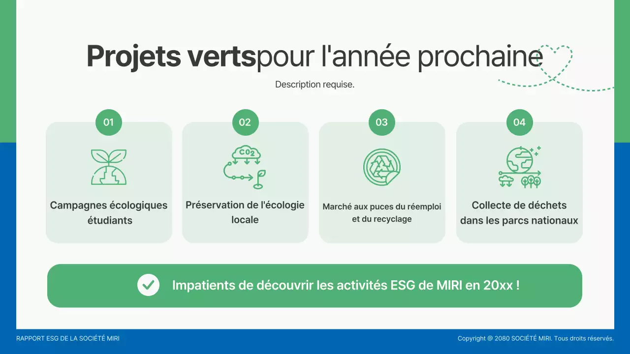Rapport sur l'environnement vert et moderne