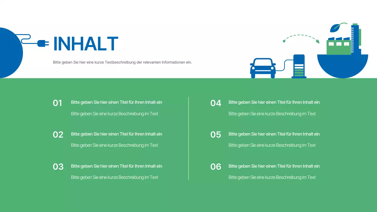 Grüner moderner Umweltbericht