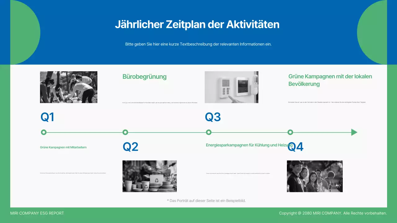 Grüner moderner Umweltbericht