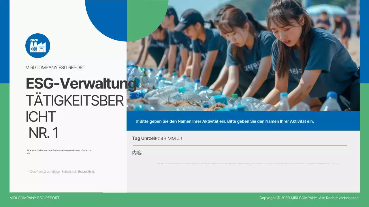 Grüner moderner Umweltbericht