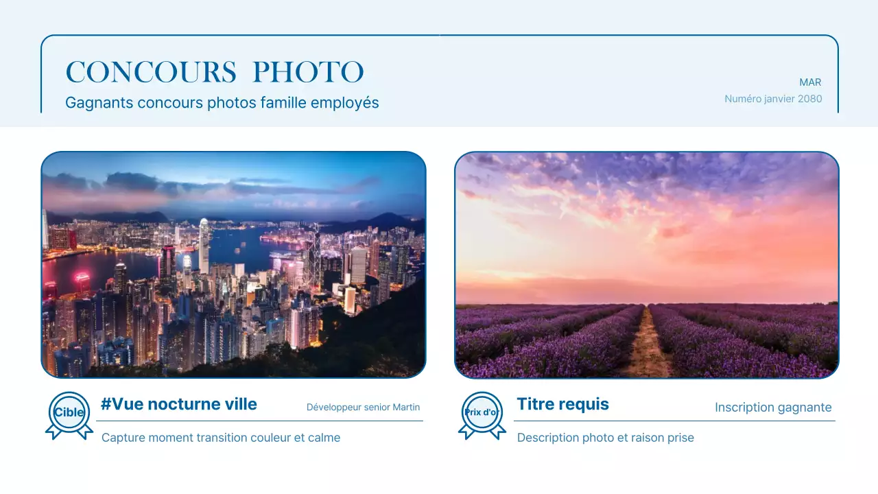 Promouvoir les actualités commerciales modernes et bleues