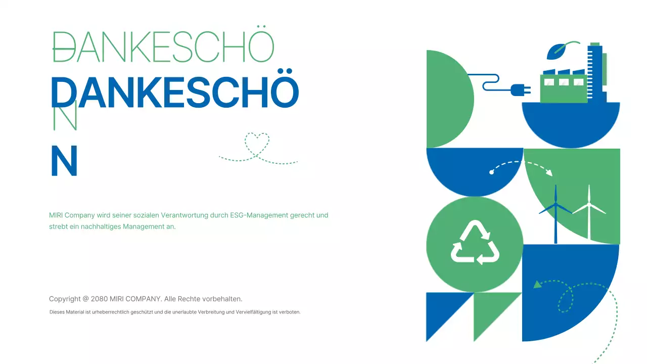 Grüner moderner Umweltbericht