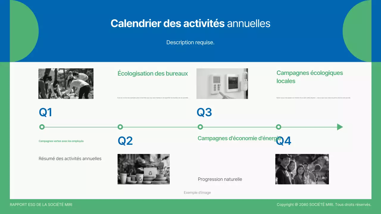 Rapport sur l'environnement vert et moderne
