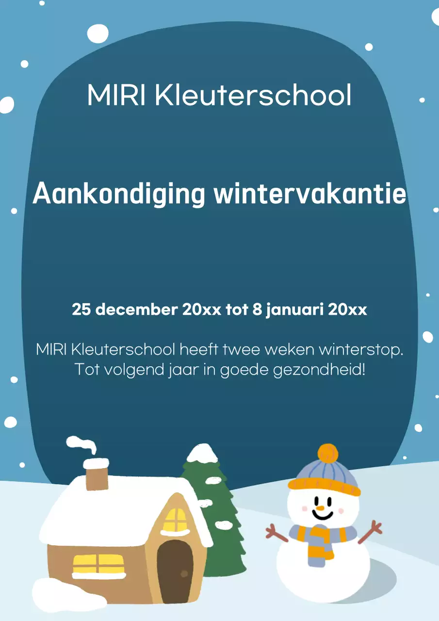 Lichtblauwe eenvoudige gids voor de wintervakantie