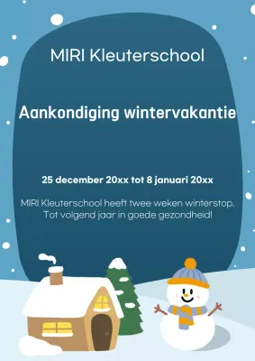 Lichtblauwe eenvoudige gids voor de wintervakantie