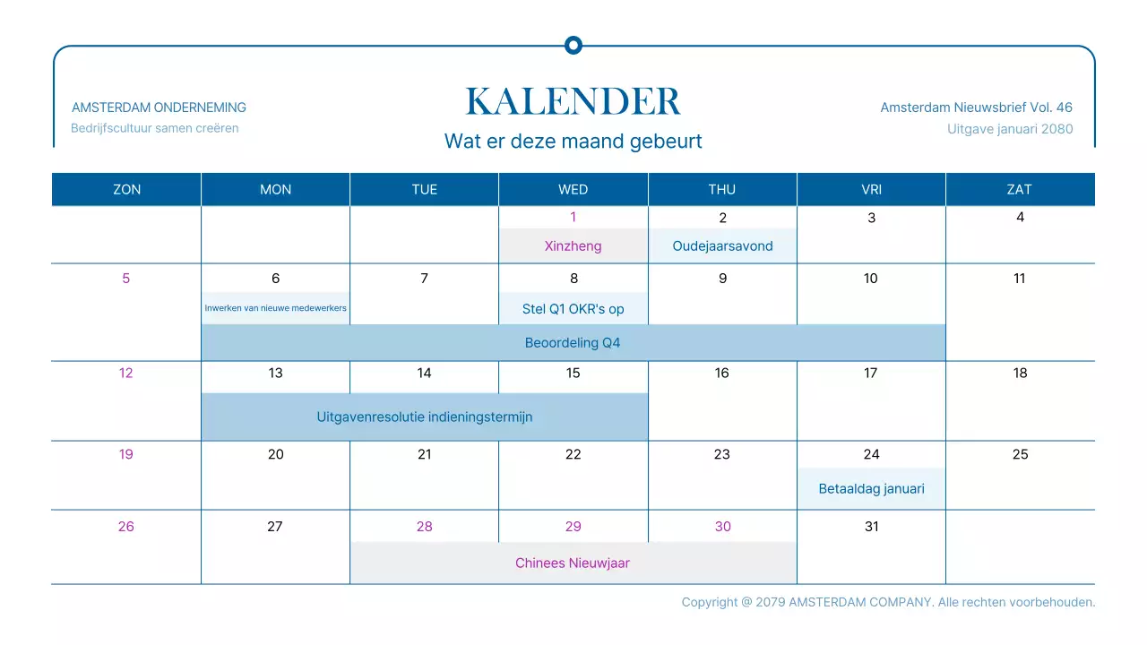 Promoot blauw modern zakelijk nieuws