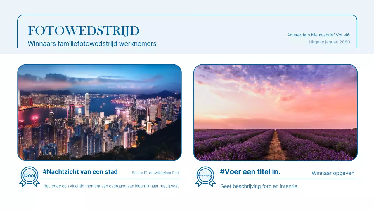 Promoot blauw modern zakelijk nieuws