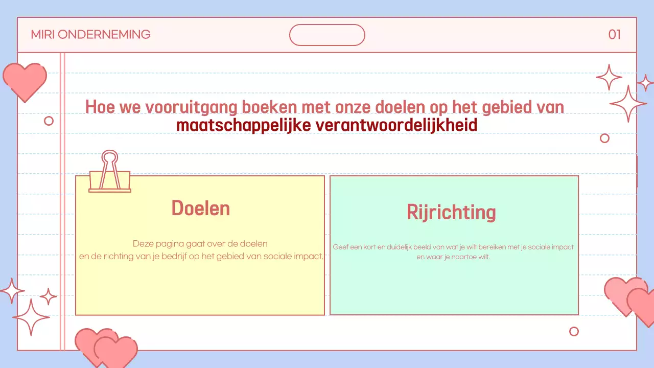 Promoot sociaal goed in lichtblauw