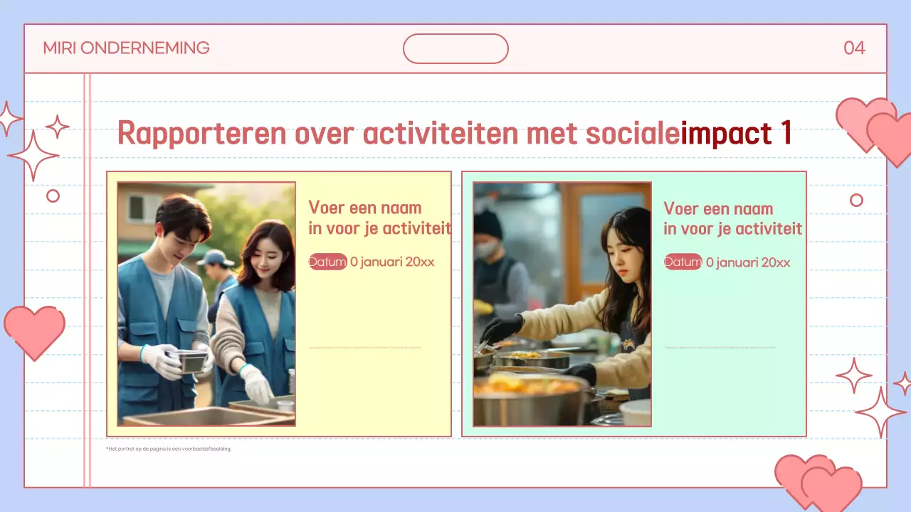 Promoot sociaal goed in lichtblauw