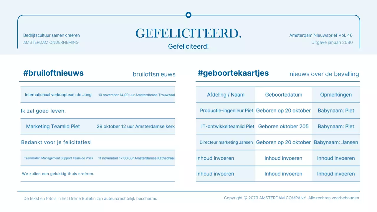 Promoot blauw modern zakelijk nieuws