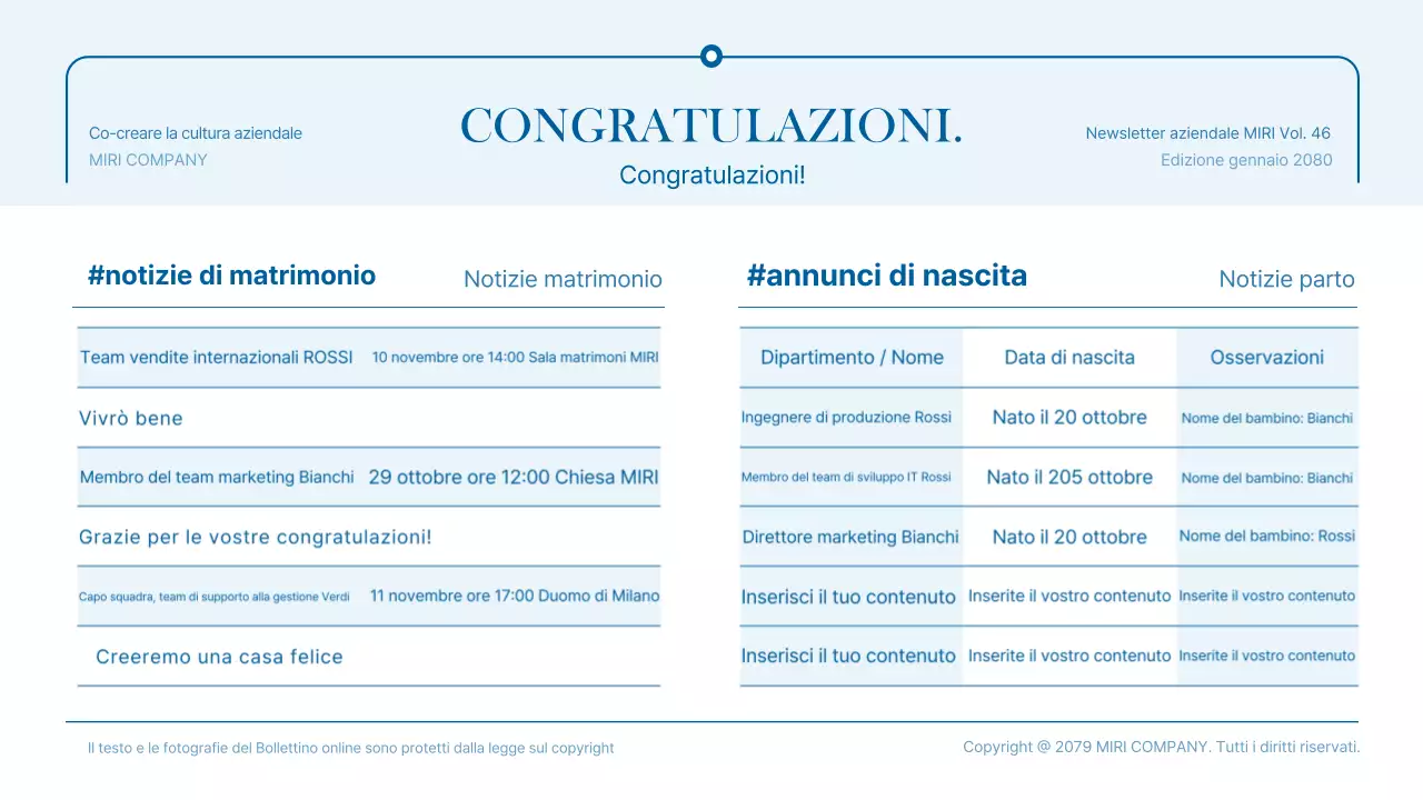 Promuovere le notizie commerciali blu moderne