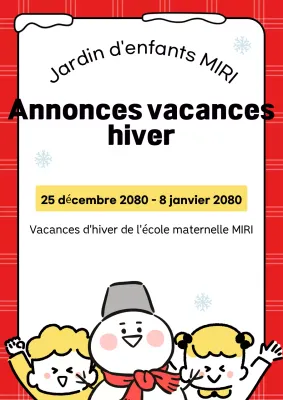 Annonces de vacances en rouge