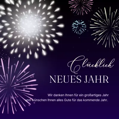 Marineblaue schicke Neujahrsgrüße